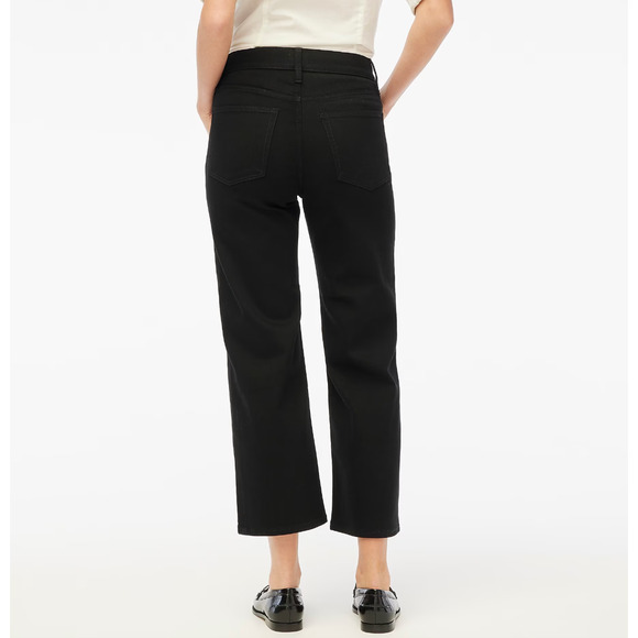 J.Crew Cropped Wide Leg Black Jean All Day Stretch High Rise Womens US 33 NWT - Picture 2 of 16